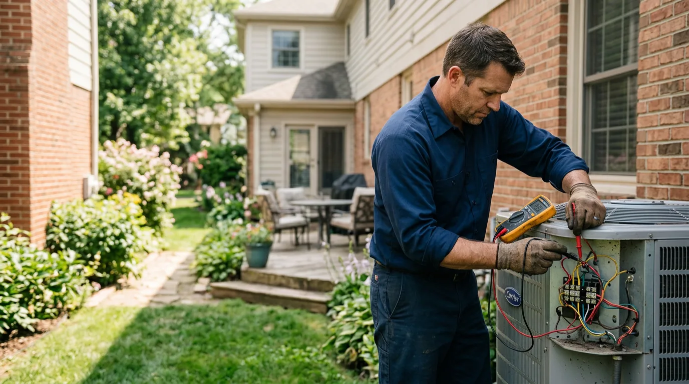 HVAC technician working near Fannettsburg, PA
